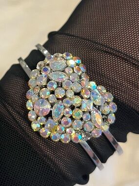 Estate Aurora Borealis Crystal Cluster Bracelet